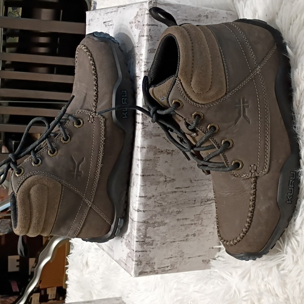 KURU Quest Men's 7 Gray Hiking Boots Plantar Fascitis Supportive